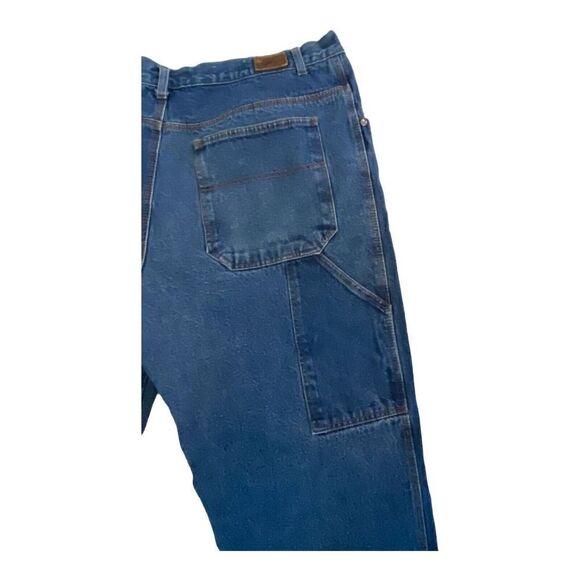 Boston Traders Men's Carpenter Flannel Lined Jeans Size 40x 32 Color Blue Denim - Picture 3 of 10